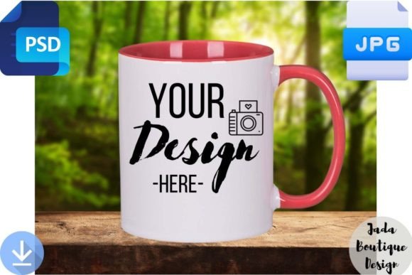 Download Red Combo Mug Mockup, 11 Oz Mug Mockup - Mug mockup Collection