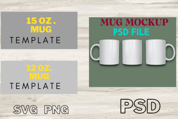 Download Mug Template 15, 12 Oz, Mug Mockup PSD - Mug mockup Collection