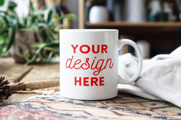 Download White Ceramic Mug Mockup Cozy Home Style - Mug mockup Collection